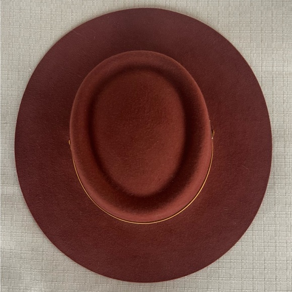 GIGI PIP Burnt Orange Wren Wide-Brim Fedora with Tan Trim - Picture 7 of 13